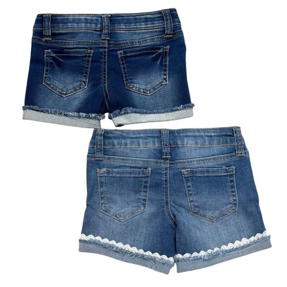 Hippie Girl Size 4 Snap Button Stretch Adjustable Waist Jean Shorts 2-Pairs ~NWT - Picture 7 of 7